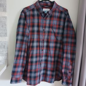 Columbia • Men's Plaid Long Sleeve Cotton Flannel Button-Down Shirt